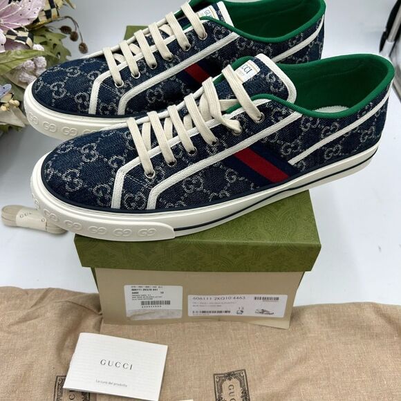 Men’s Gucci tennis 1977 low top sneakers size 13 made in Italy - Picture 6 of 12